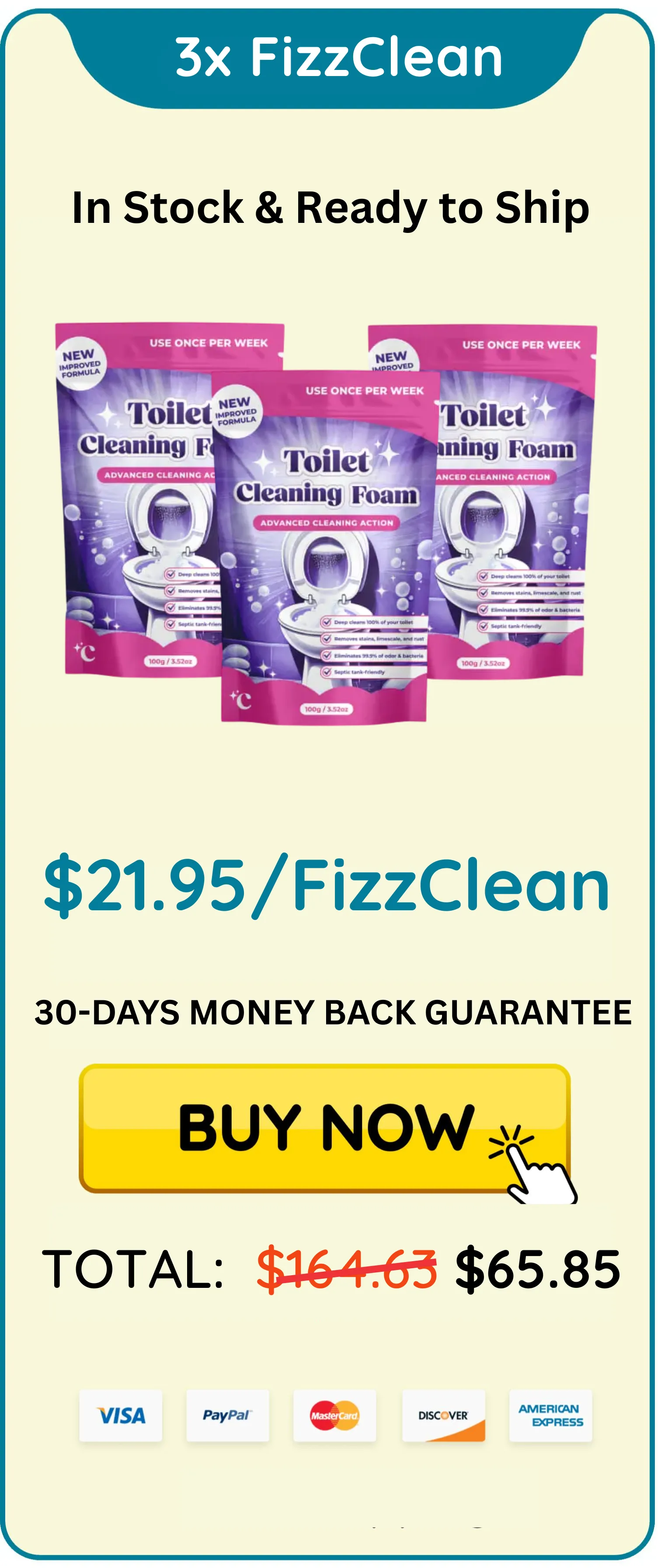 fizzclean toilet cleaner package 3